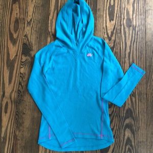 NIKE lightweight hoodie, teal blue, girls L